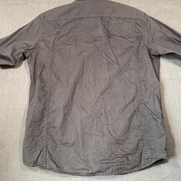 Marc Anthony Slim Fit Long Sleeve Button-Up Shirt Cotton Charcoal Gray Mens L - Picture 9 of 11